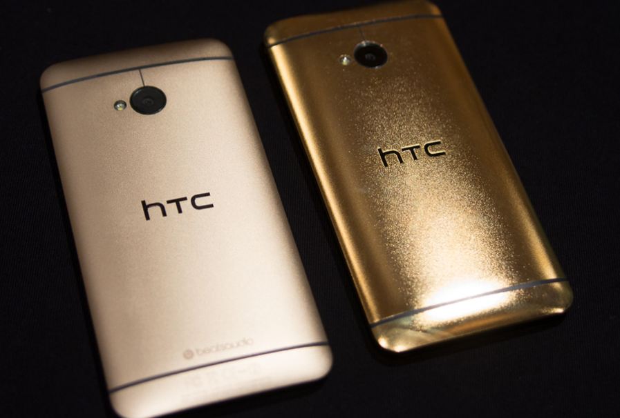 HTC gold coated phone