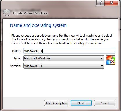 VirtualBox VM creation