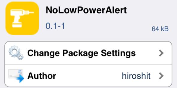 Nopoweralert for iPhone