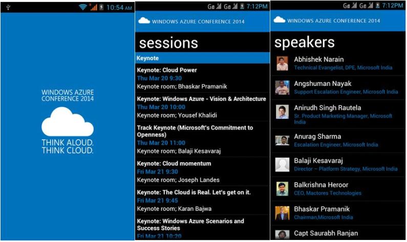 Azure conference app