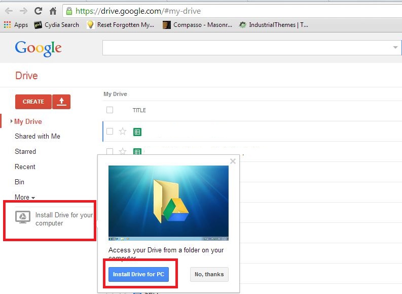 install google drive