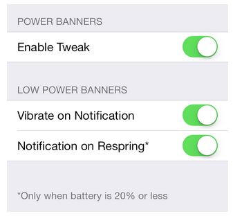 iPhone low battery alerts