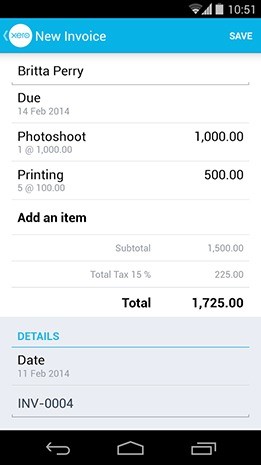 xero invoice app android