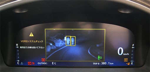 detects and alarms about pedestrians in the front
