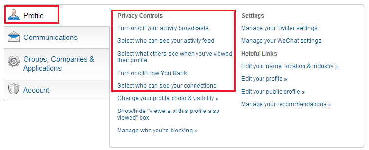 Tweak privacy settings
