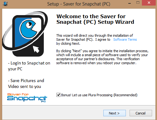 Snapchat Pc setup wizard