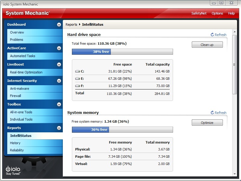 intellistatus report system mechanic