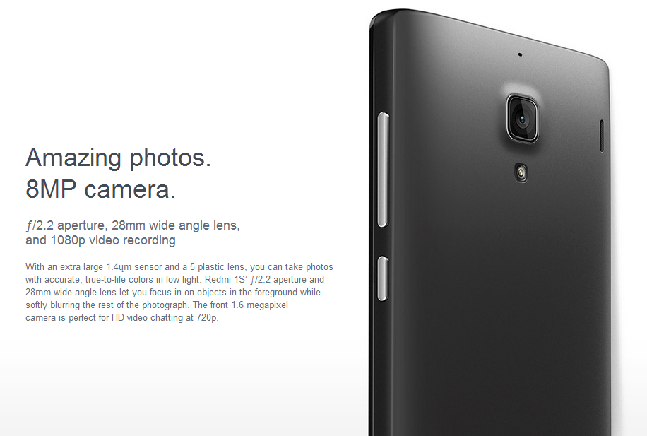 8mp camera for redmi 1s