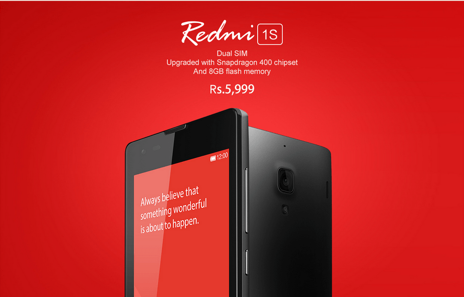 xiaomi redmi1s price