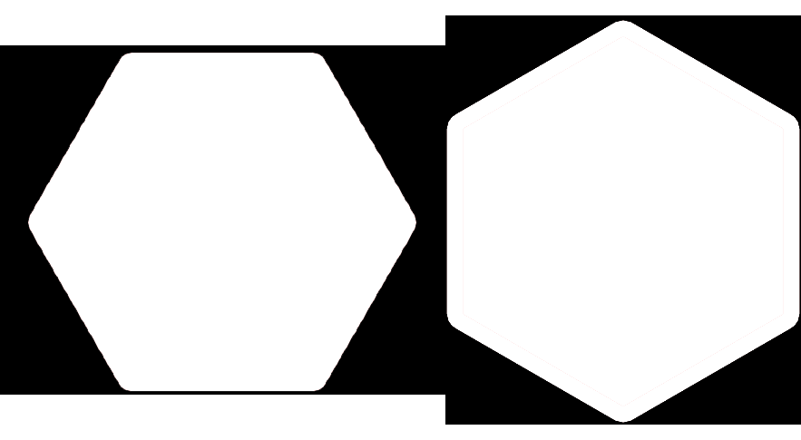 hexagon shaped templates