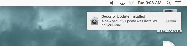 Security Update installed screenshot - courtesy Andrew Cunningham