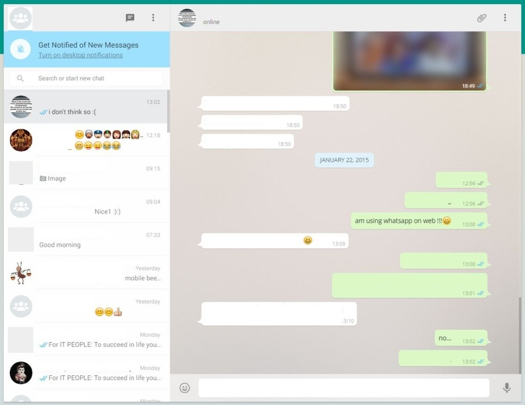 WHATSAPP ON WEB BROWSER visual data 2