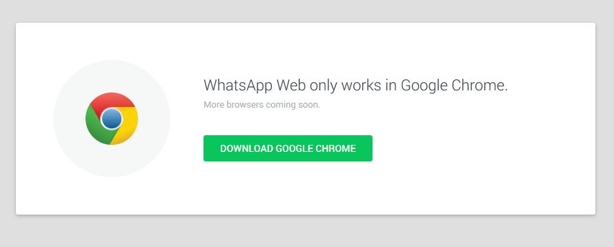 WhatsApp on Firefox browser