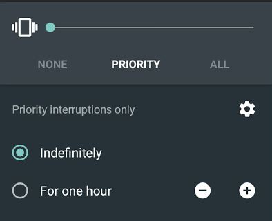 Lollipop interruption settings