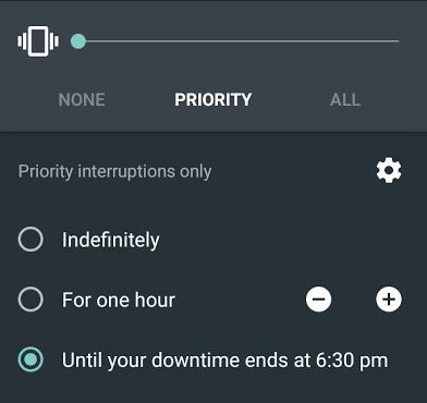 Android 5.0 interruptions settings