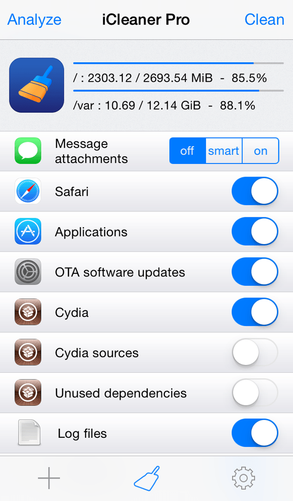 cydia iphone cleaner