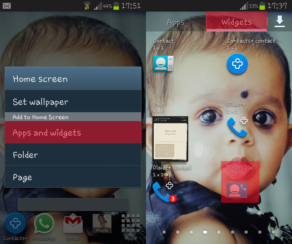 Add Direct Dial to your Homescreen on most Android Devices