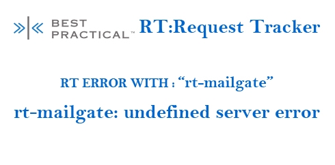 RT: Request Tracker error