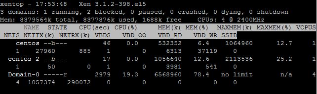 xm commands xen server