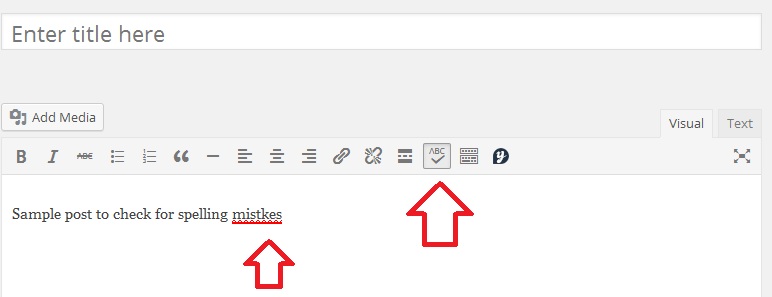 WP Post editor grammar check