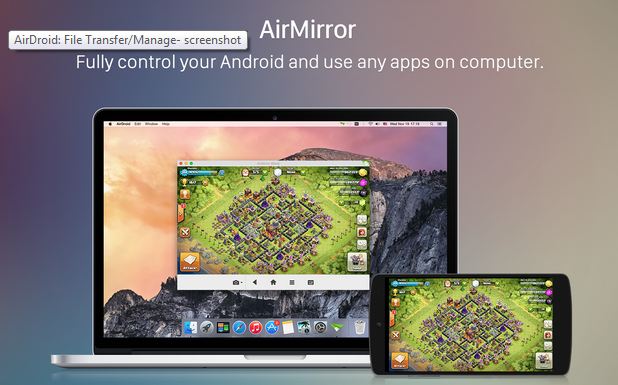 mirroring mobile on computer