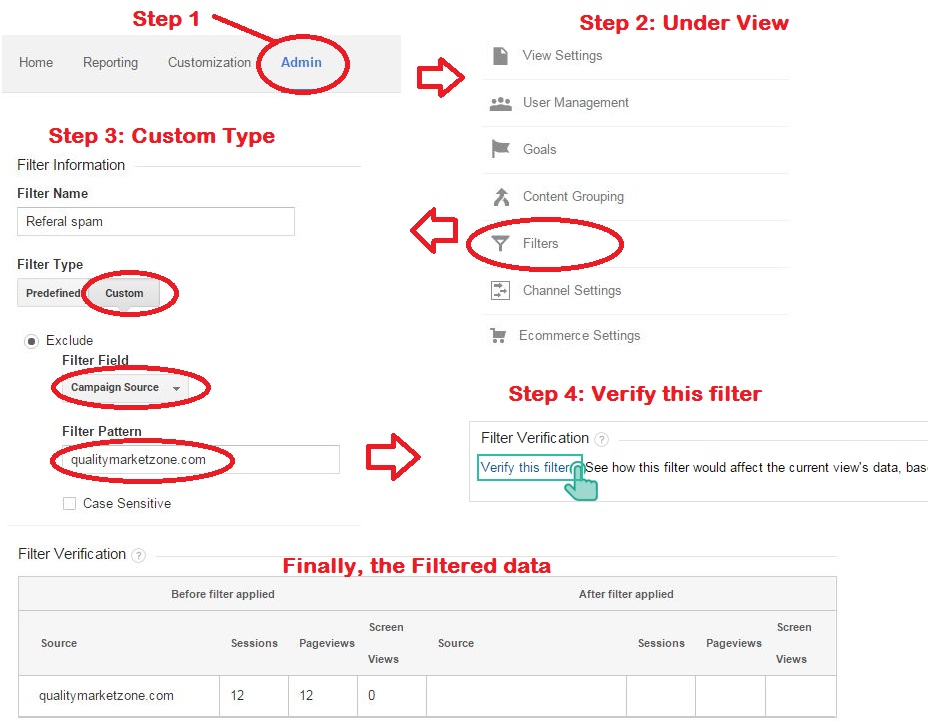 block spam traffic in GA