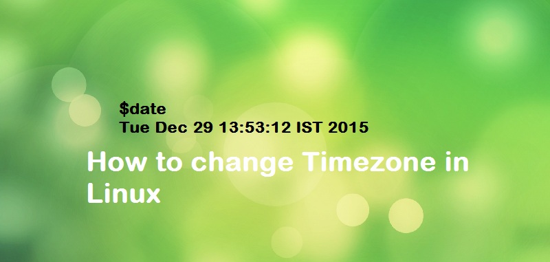 change timezone in linux