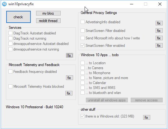 remove tracking windows 10