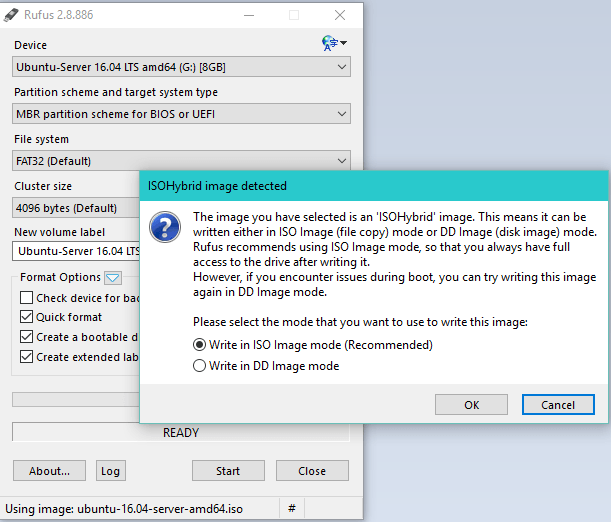 Rufus-ISO Image Mode