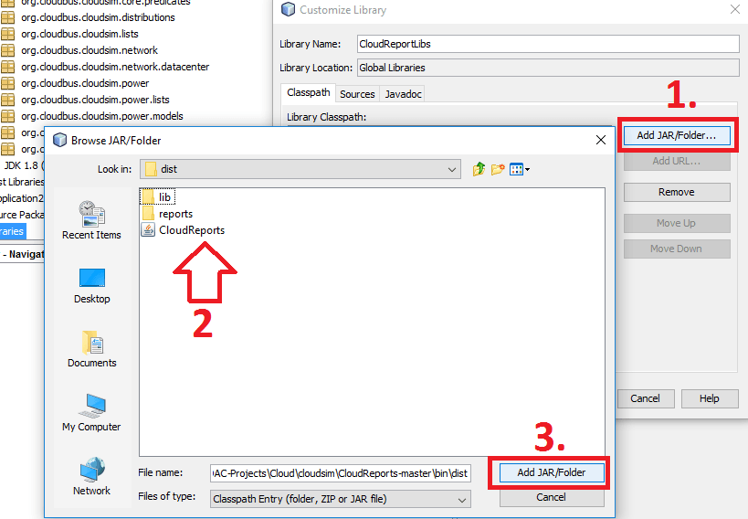 cloudreports netbeans jar