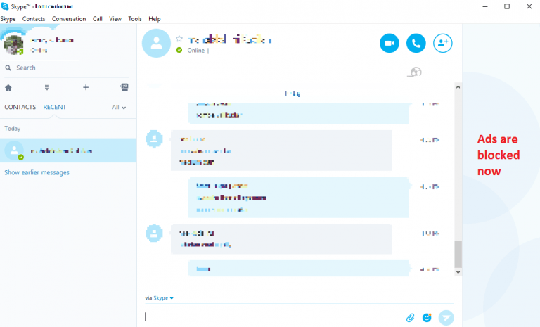 removing ads from skype