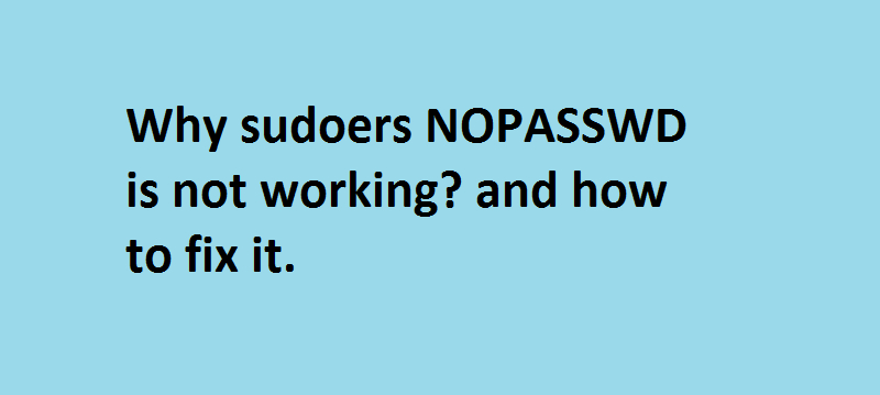 linux sudoers issue