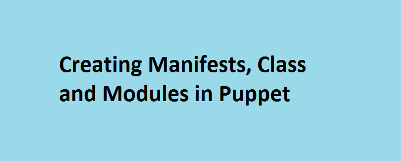 Puppet modules tutorial
