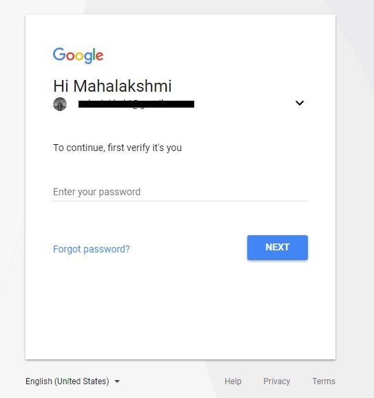 Google login