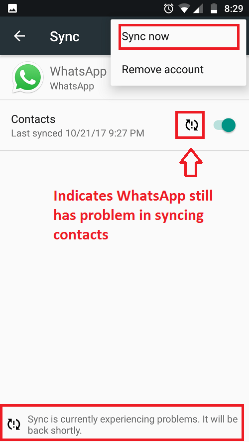 Whats Contacts sync