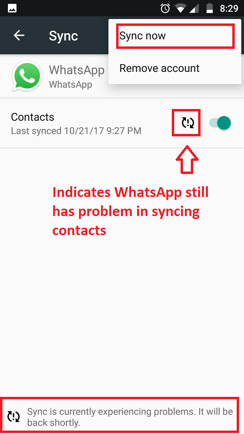 what is whatsapp sync contacts