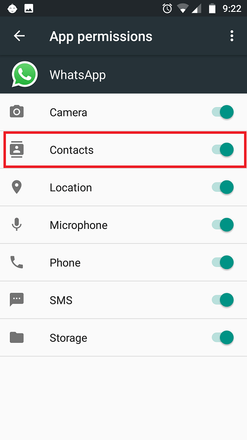 WhatsApp shows numbers instead of Contact names
