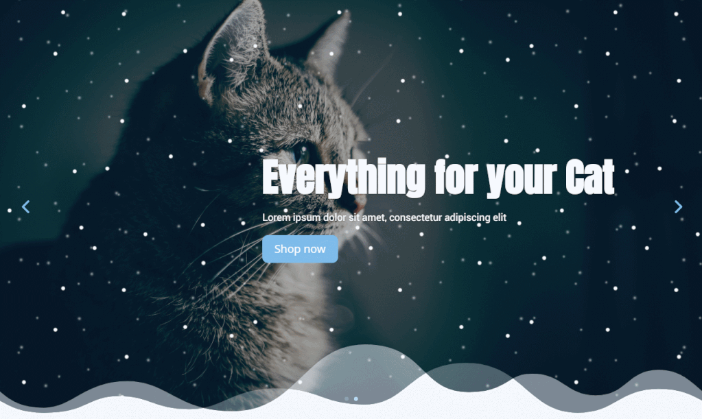 Snow Falling Effect on a Slider in Divi using Pure CSS