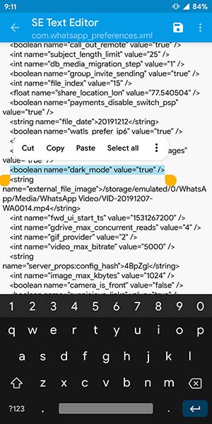 Add dark mode whatsapp preferences file