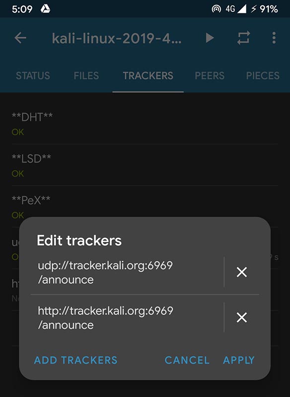 Add Torrent Trackers