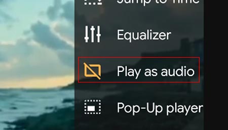 VLC Play as Audio