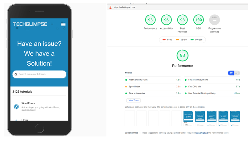 Lighthouse audit score techglimpse