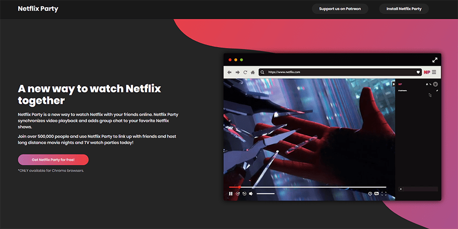 Netflix Party Website