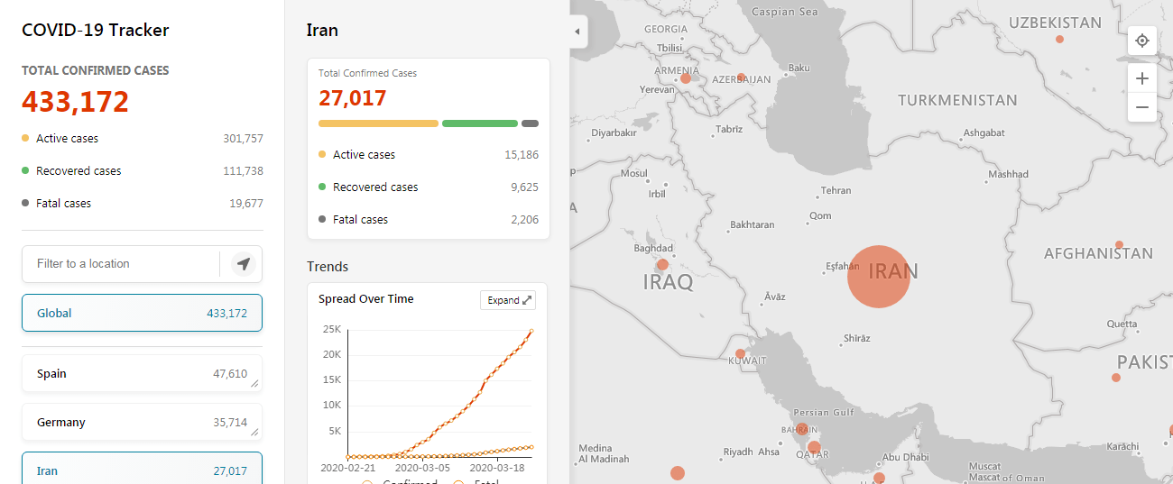 bing corona tracker