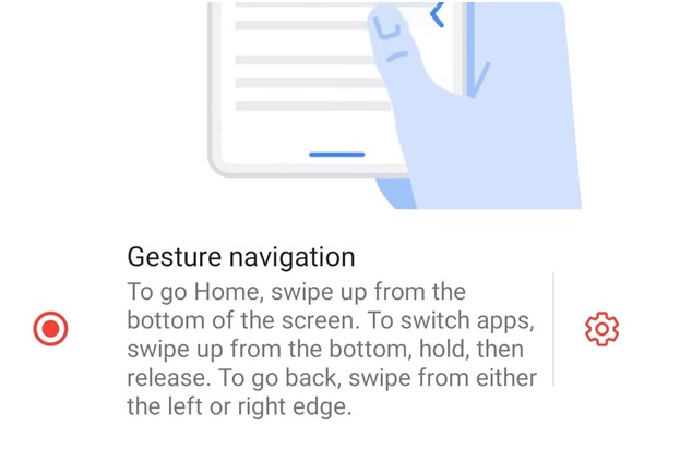 Navigation gestures