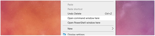 windows10 command prompt menu