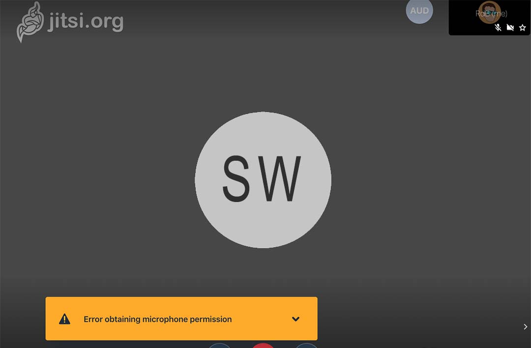 Jitsi : error microphone permission