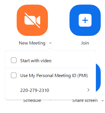 zoom use personal meeting id