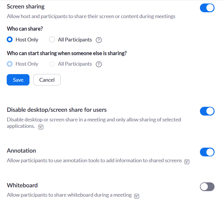 zoom meeting screen sharing