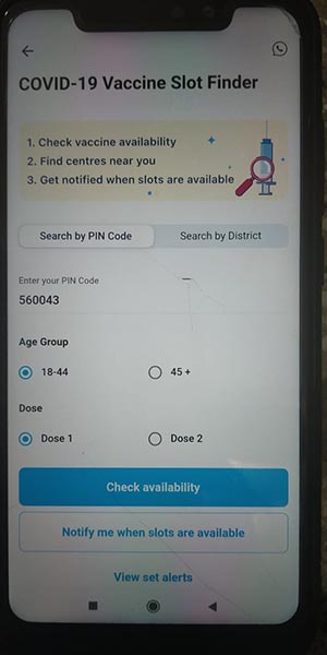 PayTM Covid19 Vaccine Finder